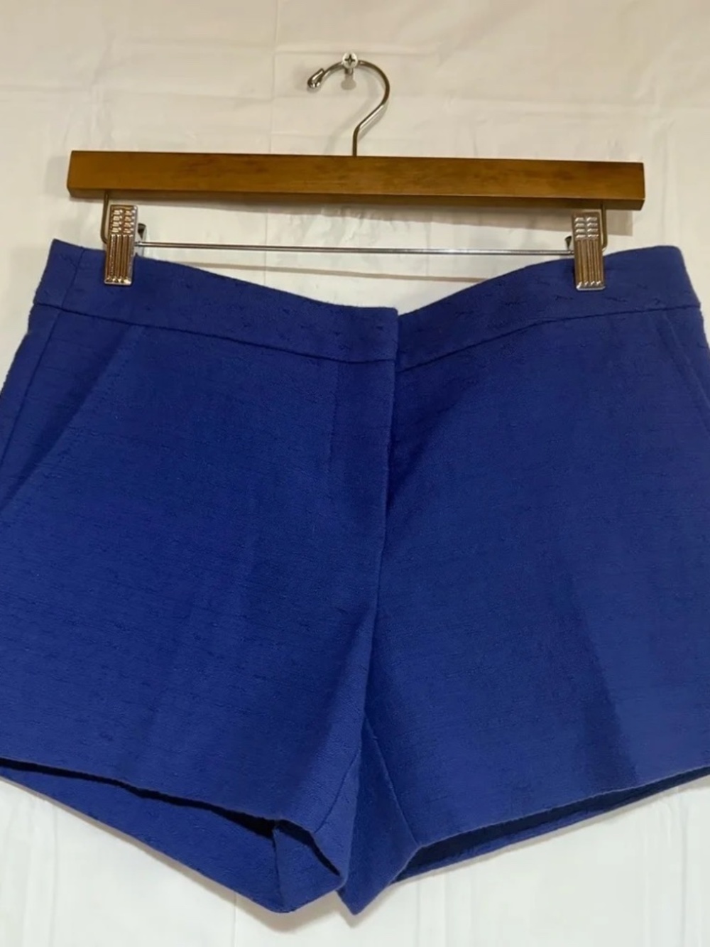 Trina Turk Corbin Shorts Blue Purple Textured Fabric Size 6
